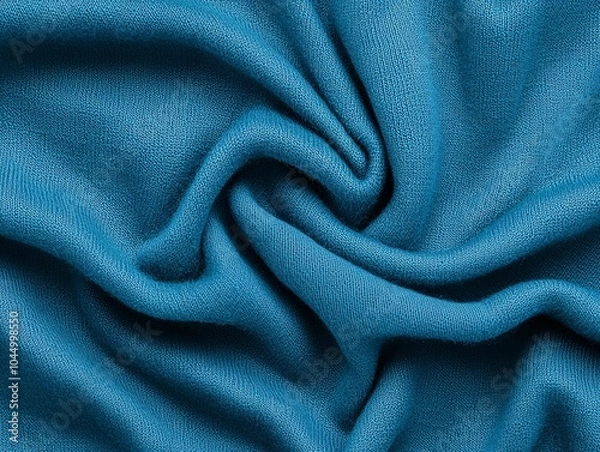 Fototapeta Captivating close-up of textured teal fabric showcasing luxurious softness and elegance perfect for fashion and interior design applications