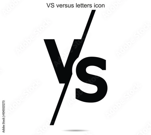 Obraz VS versus letters icon