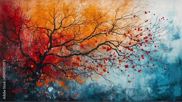 Obraz tree in the sunset