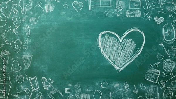 Fototapeta Knowledge is the Best Valentine: A Classroom Full of Love for Learning 