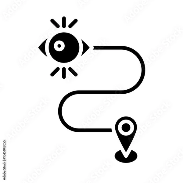 Fototapeta Vision Path glyph icon