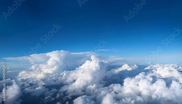 Fototapeta Clear blue sky and white clouds.