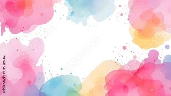 Fototapeta Vibrant Watercolor Splashes for Dynamic Backgrounds and Abstract Projects