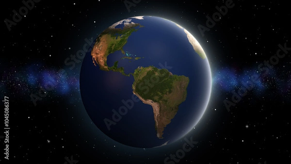 Fototapeta The Earth's Constant Rotation Drives Global Movement