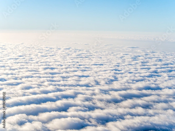 Fototapeta Aerial view of stratocumulus clouds