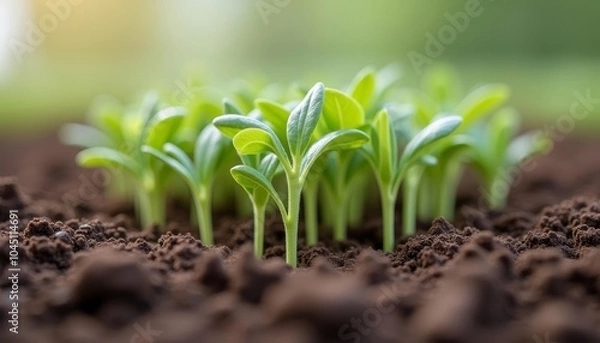 Fototapeta  New beginnings  A sprouts journey from seed to plant