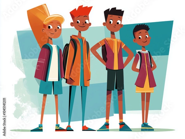 Obraz Group of High School Students Doing Extracurricular Activities