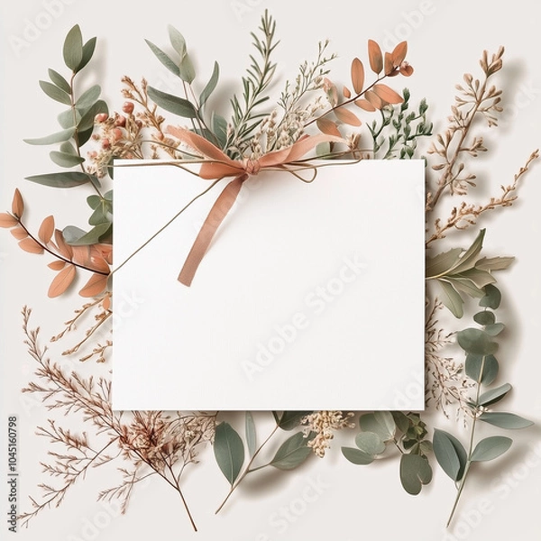 Fototapeta frame with flowers