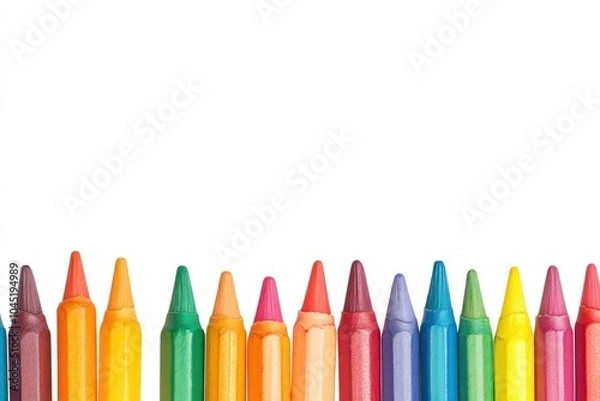 Obraz Crayons border frame cosmetics materials lipstick.