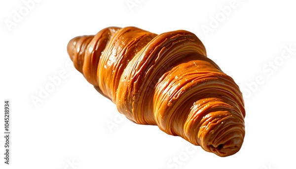 Obraz Croissant isolated on transparent png background
