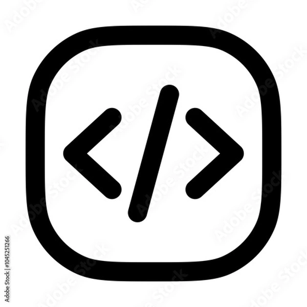 Obraz  code, code icons, code   icon editable stroke outline icon isolated on white background flat vector illustration. Pixel perfect. 64 x 64.