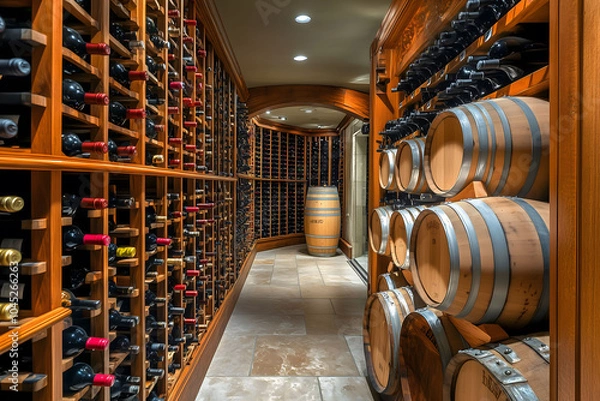 Obraz A luxurious wine cellar