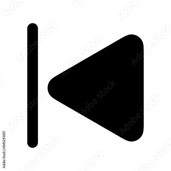 Obraz prev,prev icons, prev   icon editable stroke outline icon isolated on white background flat vector illustration. Pixel perfect. 64 x 64.