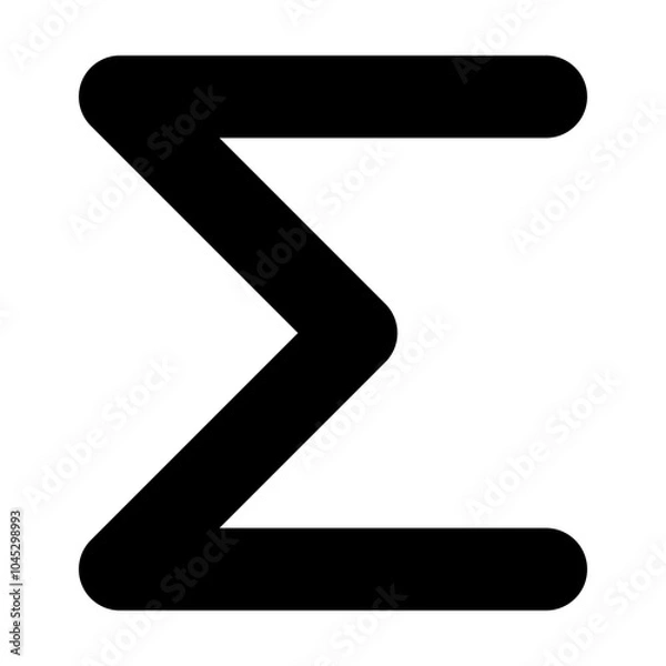 Obraz sum, sum icons,  sum  icon editable stroke outline icon isolated on white background flat vector illustration. Pixel perfect. 64 x 64.