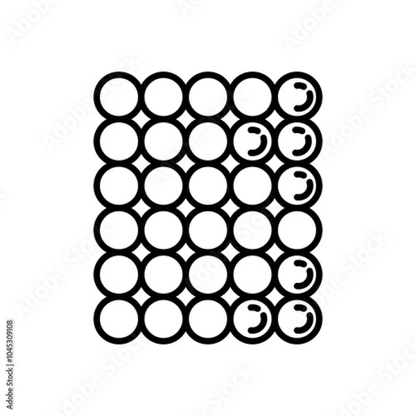 Fototapeta Noncrystalline Outline Icon, Vector illustration