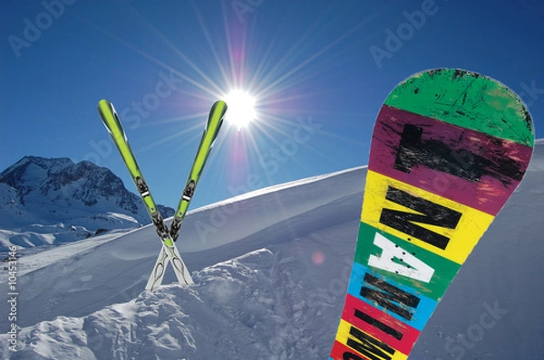 Obraz narciarstwo i surfing