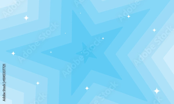 Obraz Abstract blue background with stars with sparkles