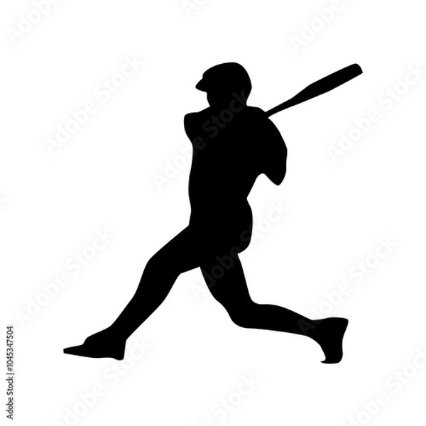 Fototapeta BASEBALL PLAYER SILHOUETTE VECTOR DESIGN 2