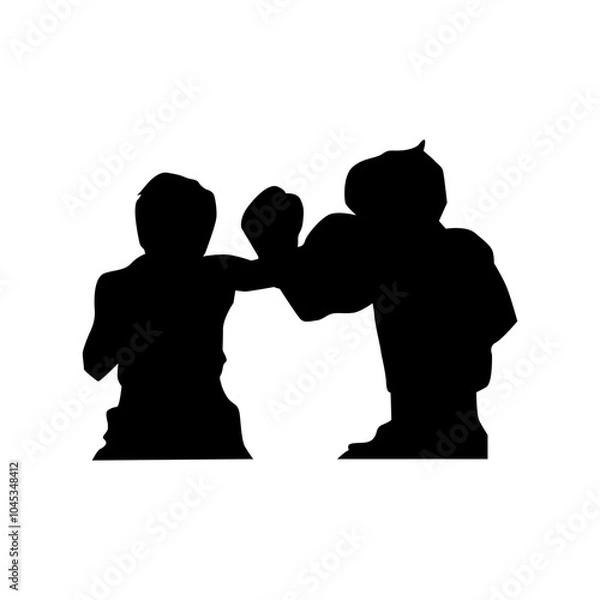 Fototapeta BOXING SILHOUETTE VECTOR DESIGN 1