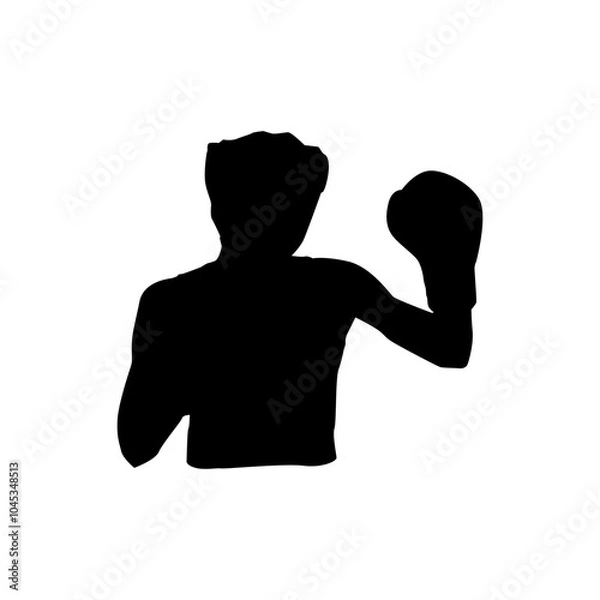 Fototapeta BOXING SILHOUETTE VECTOR DESIGN 2