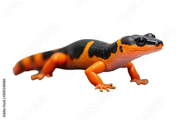 Fototapeta leopard gecko on white background