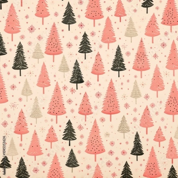 Obraz Christmas pattern backgrounds plant.