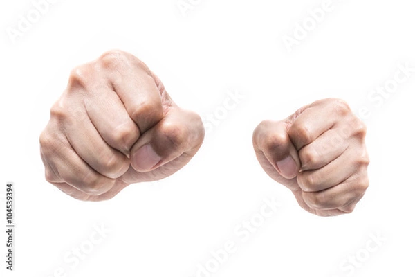 Obraz punch fists isolated on white background