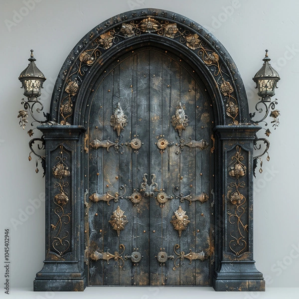 Obraz old wooden door