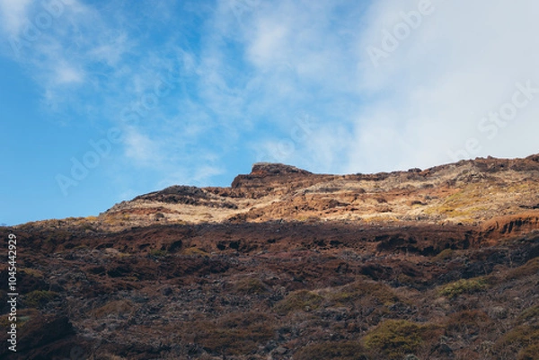 Obraz Mountain Range Landscape with Blue Sky and Clouds