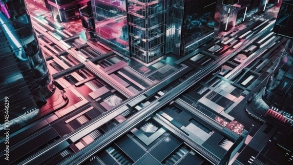 Obraz background a mesmerizing futuristic cityscape