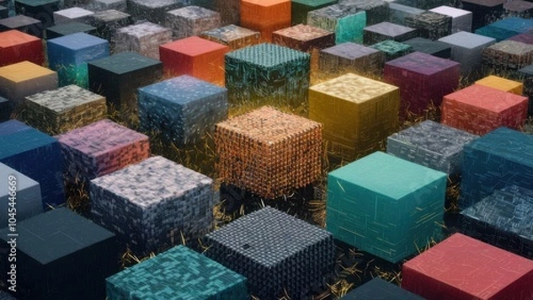 Fototapeta stack of containers