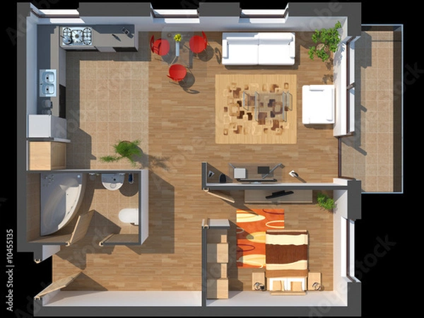 Obraz Apartment top view