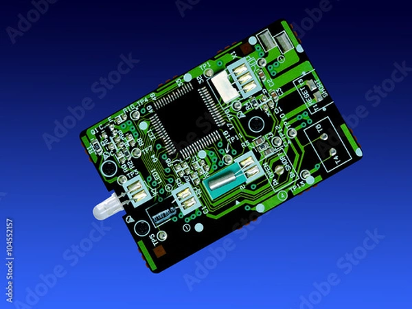 Obraz 青バックの半導体