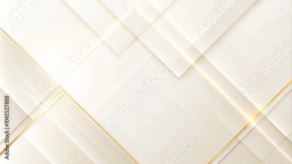 Obraz Luxury gold background for presentation design. Modern white background with golden lines and abstract arrows design. modern luxury futuristic technology background.