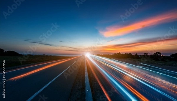 Fototapeta 하늘을 가로지르는 빛의 띠