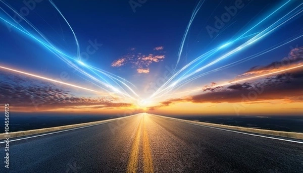 Fototapeta 하늘을 가로지르는 빛의 띠