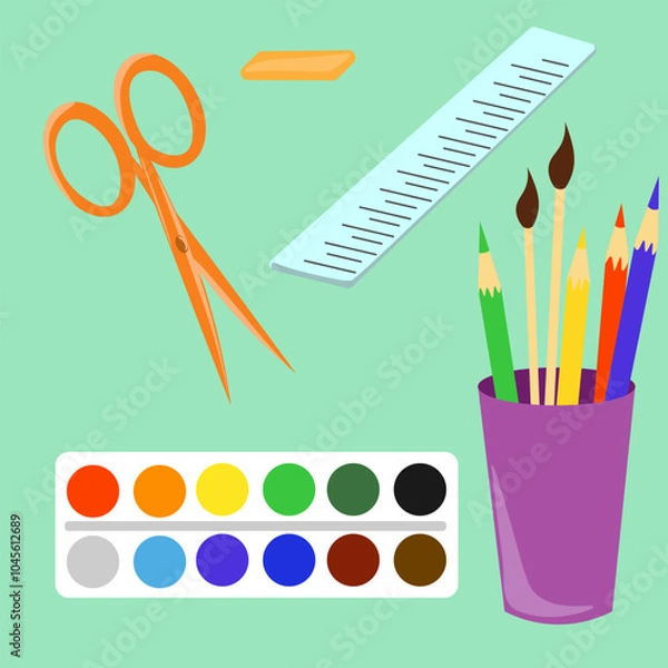 Obraz school supplies