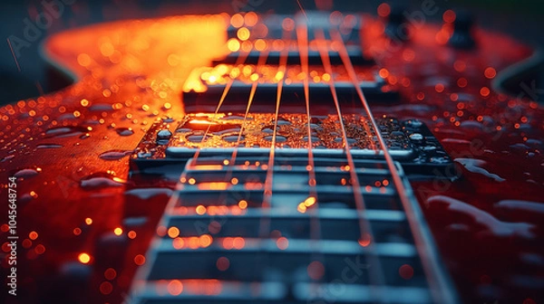 Obraz electric guitar close up