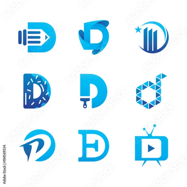 Obraz Letter D Logo Set