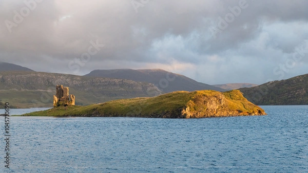 Obraz Ardvreck Castle, A beautiful location with a sad bloody history, Loch Assynt, Scotland