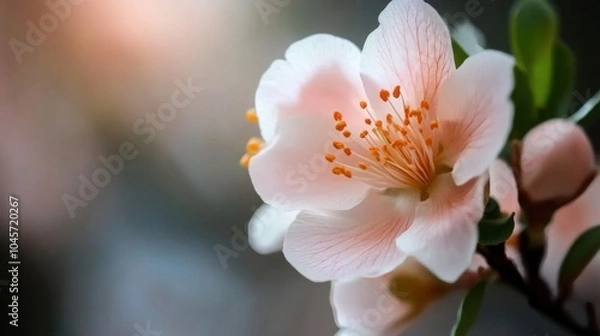 Fototapeta 優しい光とクリエイティブなボケでソフトフォーカスされた繊細な花