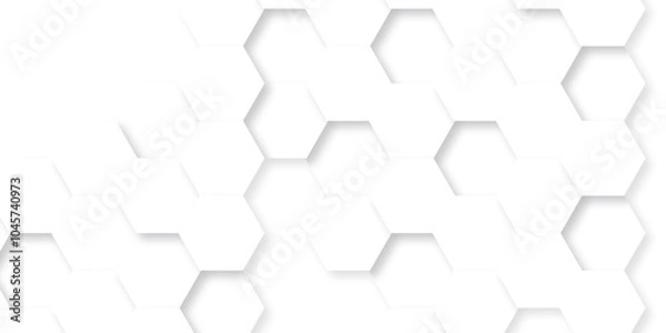 Fototapeta 	
Background with hexagons . Abstract background with lines . white texture background . hexagon abstract background. Surface polygon pattern with glowing hexagon paper texture and futuristic business