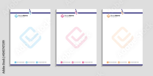 Obraz letterhead design vector template