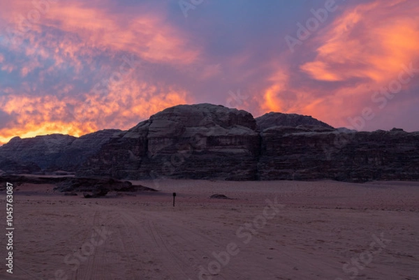 Obraz sunset in the desert