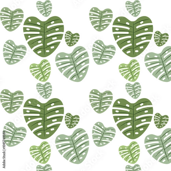 Obraz seamless pattern with green leaves