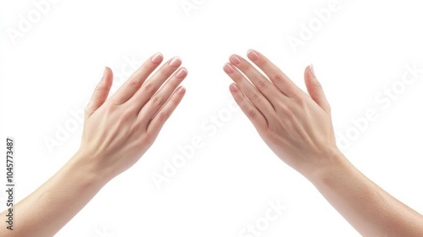 Fototapeta Woman's Open Hands Reaching Out.