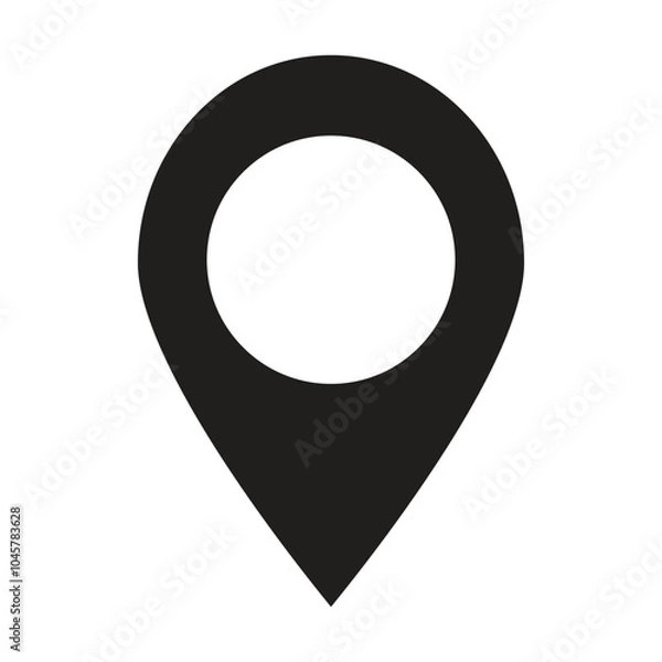 Fototapeta location icon vector on white background