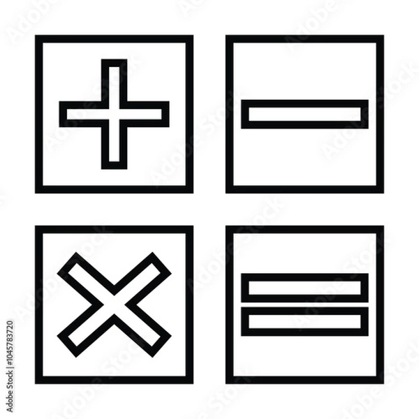 Fototapeta Calculator icon vector on white background