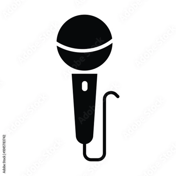 Fototapeta Microphone icon vector on white background