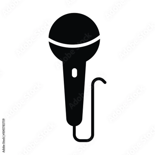 Fototapeta Microphone icon vector on white background
